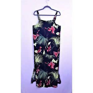 Kaua'iana Dress Hawaii Tropical Floral Size L Petite